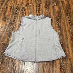 Ridgecut Men's Size XXL Toughwear Full Zip Vest Gray Fleece Logo Pocket Jacket